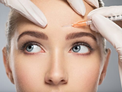 woman getting botox