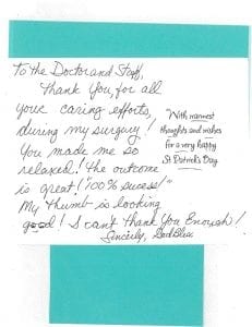 thank you card