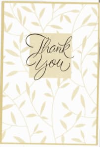thank you card