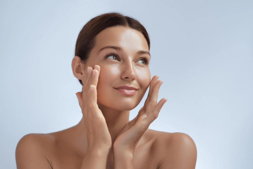 smiling woman with beautiful skin